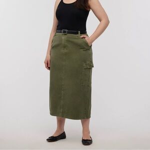 Madewell cargo midi skirt